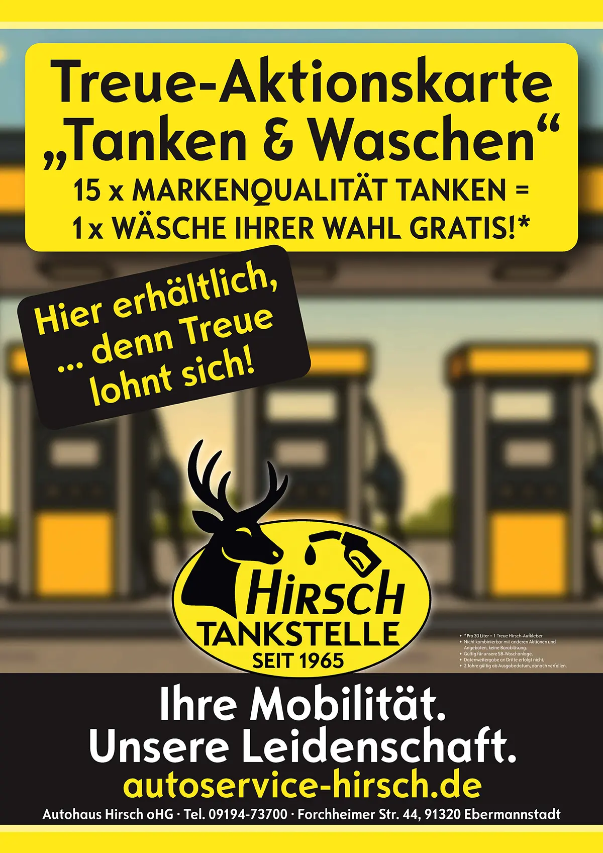 Treue-Aktionskarte "Tanken & Waschen"