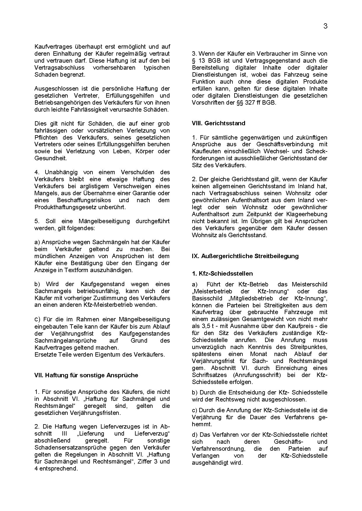 AGB Neuwagenverkaufsbedingungen